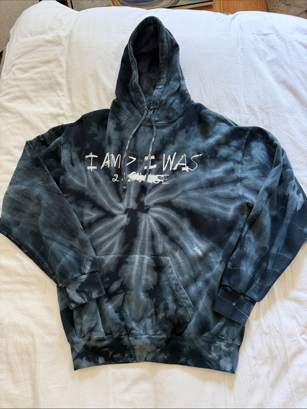 21 Savage "I AM > 1
WAS" concert tour tie-dye hoodie.